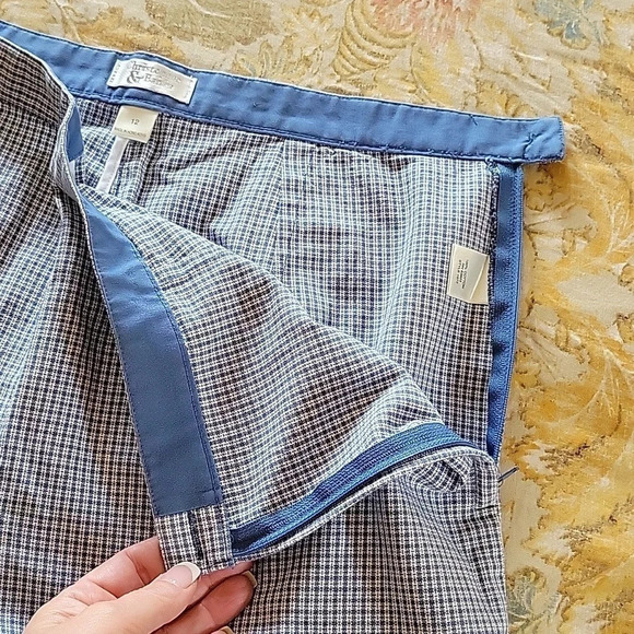 CHRISTOPHER & BANKS MICRO CHECK CROPPED PANTS - Picture 3 of 8